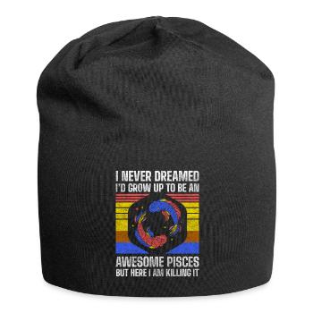 Fische Neptun Geburtsmonat Planet - Jersey-Beanie - Schwarz - Vorne