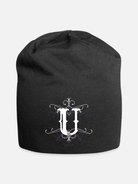 Buchstabe U Buchstabe-U - Jersey-Beanie - Schwarz