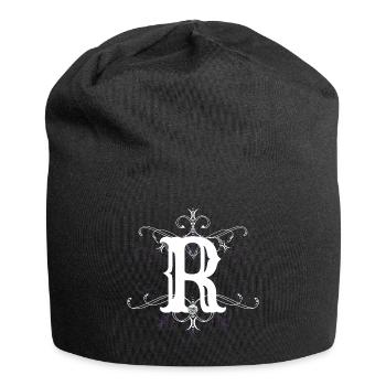 Letter R (R) - Jersey Beanie - black - Front