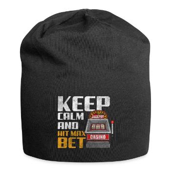 Kasino Automat Spiele Casino - Jersey-Beanie - Schwarz - Vorne