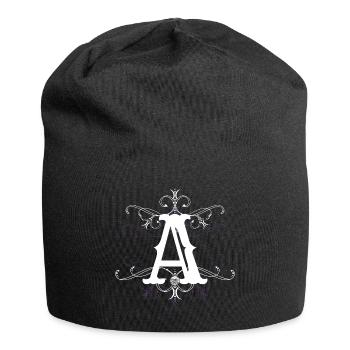 Lettre A, point A) - Bonnet en jersey - noir - Devant