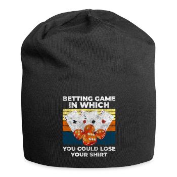 Jeu de cartes Jeu de Blackjack Coeur - Bonnet en jersey - noir - Devant