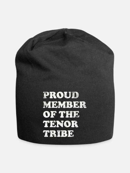 Proud Member of the Tenor Tribe - weiss - Jersey-Beanie - Schwarz