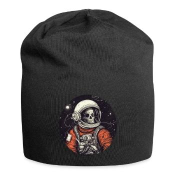 Creepy skeleton as an astronaut - Jersey Beanie - black - Front
