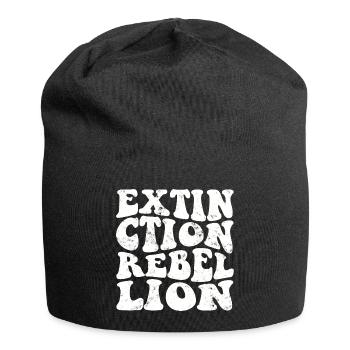Extinction Rebellion Rétro blanc - Bonnet en jersey - noir - Devant