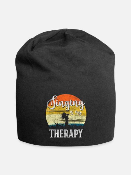 Musik Chor Mikrofon - Jersey-Beanie - Schwarz