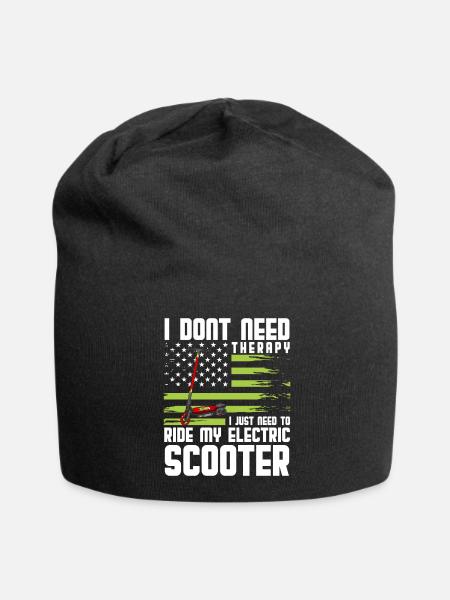 E-Scooter Batterie Ladestation - Jersey-Beanie - Schwarz