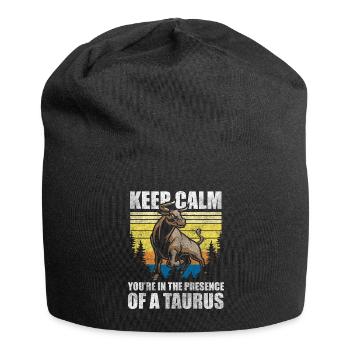 Horoskop Tierkreiszeichen Sternbild - Jersey-Beanie - Schwarz - Vorne