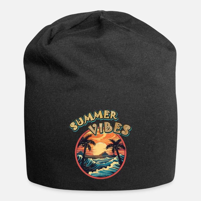 Summer Vibes - Jersey Beanie - black