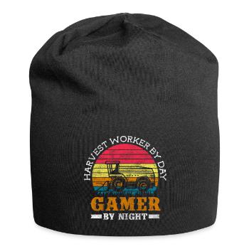 Récolter le champ de travail agricole - Bonnet en jersey - noir - Devant