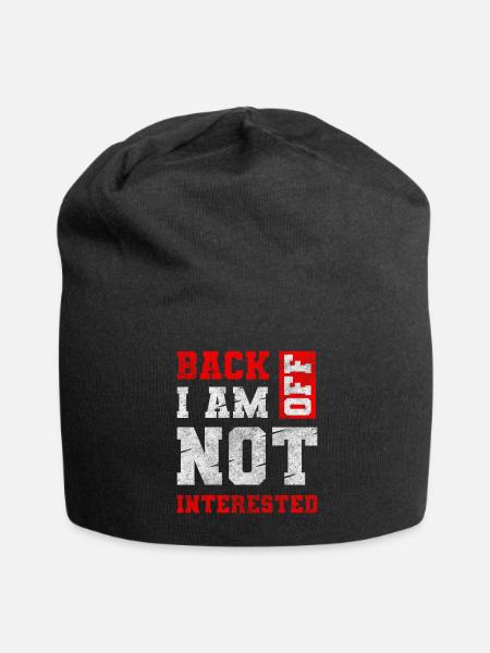 Rebell Nein Sarkastisch - Jersey-Beanie - Schwarz