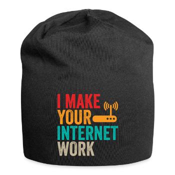 Network Engineer Internet Work Administrator - Jersey Beanie - black - Front
