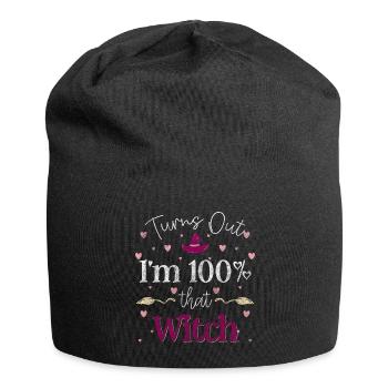 Balai de sorcellerie Halloween Dicton - Bonnet en jersey - noir - Devant
