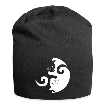 Yin Yang Cat | Katze, Katzenliebe, Tiere - Jersey-Beanie - Schwarz - Vorne