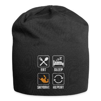 Skydiver Jumping Parachute Sports - Jersey Beanie - black - Front