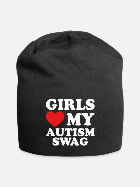 Girls Love My Autism Swag - Jersey-Beanie - Schwarz