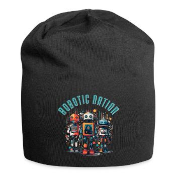 Roboter-Nation 2 - Jersey-Beanie - Schwarz - Vorne