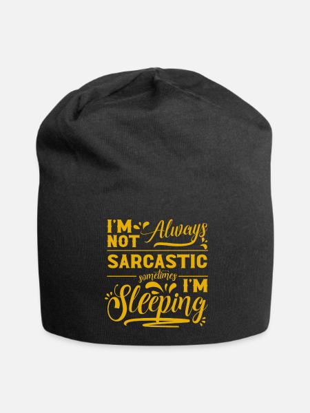 Schläfer Langschläfer Faul - Jersey-Beanie - Schwarz