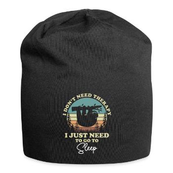 Dormir, dormir, paresseux, se reposer - Bonnet en jersey - noir - Devant