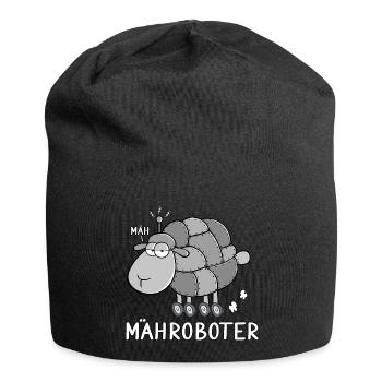 Mähroboter - Jersey-Beanie - Schwarz - Vorne