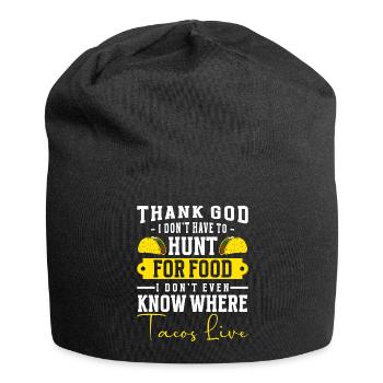 Tacos Food Sombrero Foodie - Jersey Beanie - black - Front