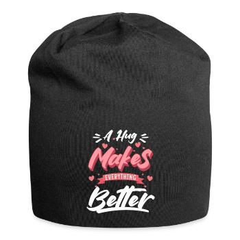 Schmusen Teddybär Süß Romantisch - Jersey-Beanie - Schwarz - Vorne