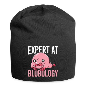 Blobfish expert at Blobology Blobfishes Owner - Jersey Beanie - black - Front