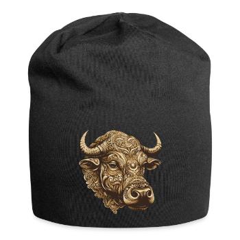 Taureau Portrait Taureau - Bonnet en jersey - noir - Devant