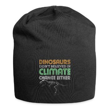 Dinosaurier Fossil Stegosaurus Kreidezeit - Jersey-Beanie - Schwarz - Vorne