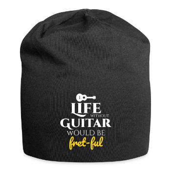 Fret-fully Funny: Célébrer la vie avec des guitares - Bonnet en jersey - noir - Devant