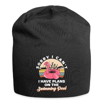 Swmming Pool Partymonster Partyzeit Sonne - Jersey-Beanie - Schwarz - Vorne