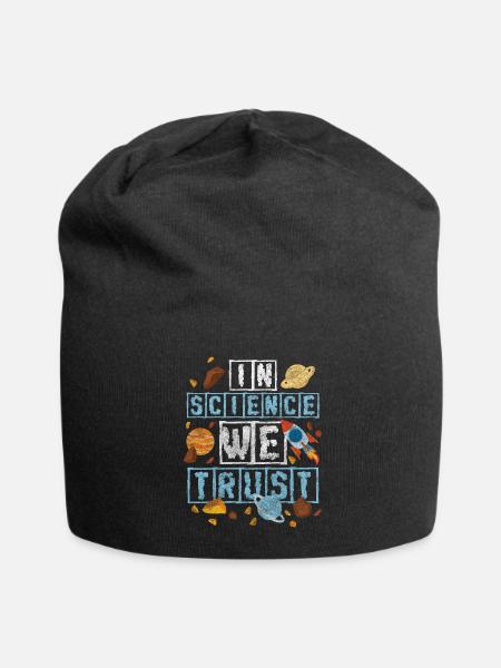 Weltraum Planet Raumanzug - Jersey-Beanie - Schwarz