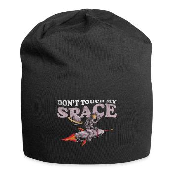 Space Planet Spacesuit Rocket - Jersey Beanie - black - Front