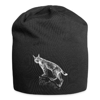 Lynx hand-drawn - Jersey Beanie - black - Front