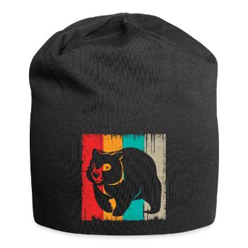 Retro Wombat Besitzer Australische Tiere - Jersey-Beanie - Schwarz - Vorne