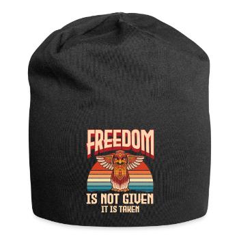 Indianisch Schädel Feder - Jersey-Beanie - Schwarz - Vorne