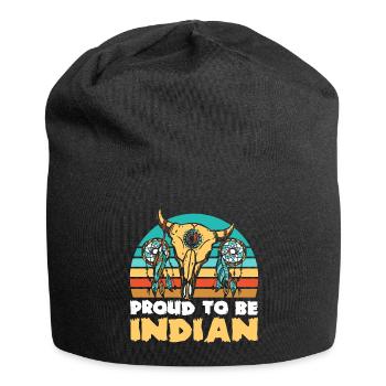 Native American Skull - Jersey Beanie - black - Front