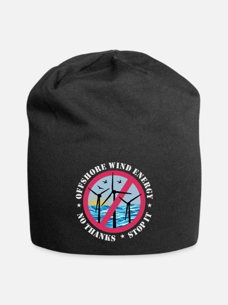 Offshore Windenergie Nein Danke - Jersey-Beanie - Schwarz