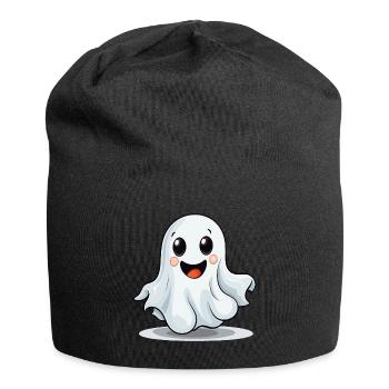 Geist Gespenst Halloween Süß Niedlich Kostüm - Jersey-Beanie - Schwarz - Vorne