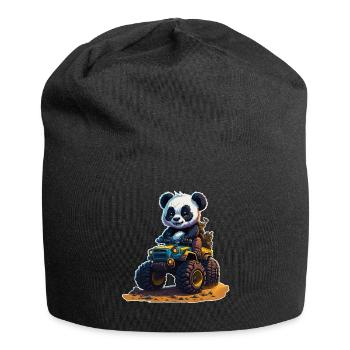 Panda Quad - Jersey Beanie - black - Front