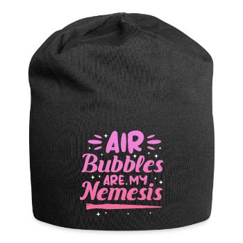 Les bulles d’air sont mon ennemi juré - Bonnet en jersey - noir - Devant