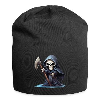 Grim Reaper, Scythe, Death, Skull, Skull, Skeleton - Jersey Beanie - black - Front