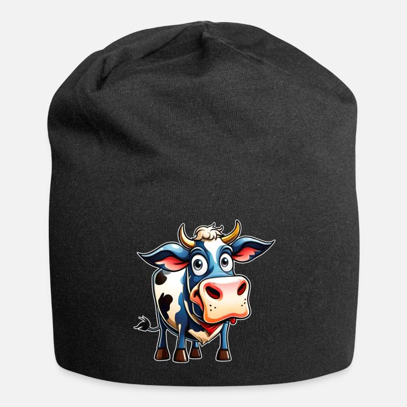 Drôle de vache - Bonnet en jersey - noir