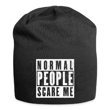 Normal People Scare Me - Psych Design - Jersey Beanie - black - Front