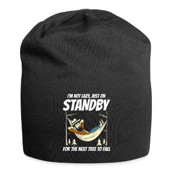 Lumberjack Woodworker Woodcutter Carpenter Funny - Jersey Beanie - black - Front