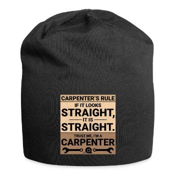 Carpenter Woodworker Woodcutter Carpentry Funny - Jersey Beanie - black - Front