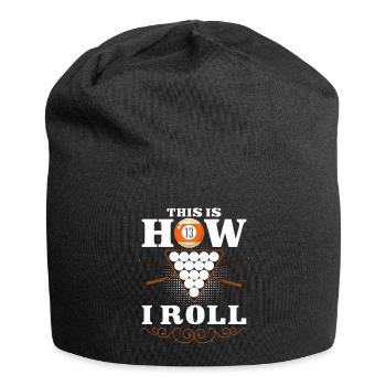 Pool Billardspieler Hobby 8-Ball - Jersey-Beanie - Schwarz - Vorne