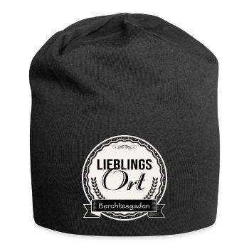 Lieblingsort Berchtesgaden - Jersey-Beanie - Schwarz - Vorne