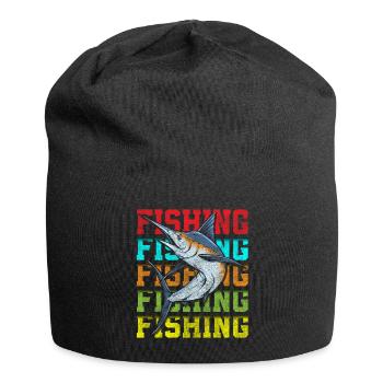 fishing, perch, bait, pike - Jersey Beanie - black - Front