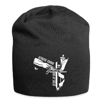 Tête de corse vierge Marie - Bonnet en jersey - noir - Devant